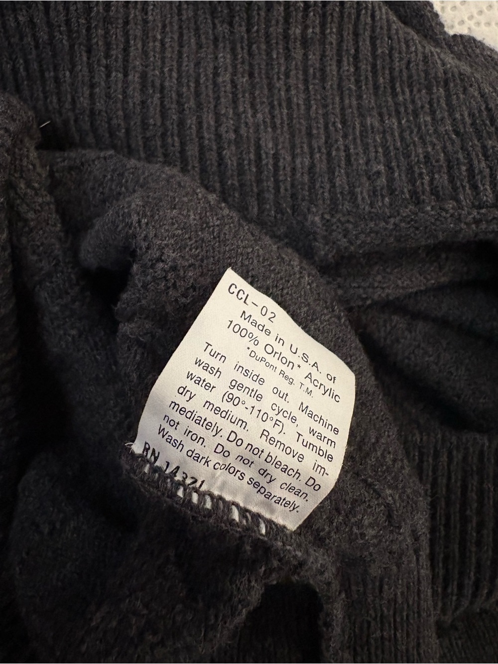 Vintage Christian Dior Monsieur Sweater Mens L Gray Cable Knit USA - Picture 6 of 6